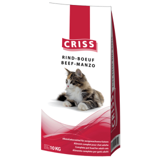 Croccantini per gatti CRISS gusto Manzo sacco da 10 kg