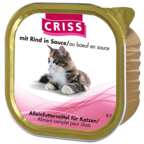 Scatolette per gatti CRISS Manzo 32x100gr